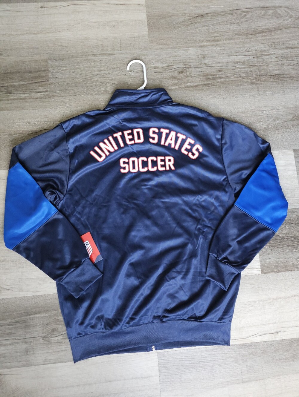 NWT USA Soccer Track Jacket Men's Size M Navy Blue USSF National Team Zip Up - Picture 15 of 16